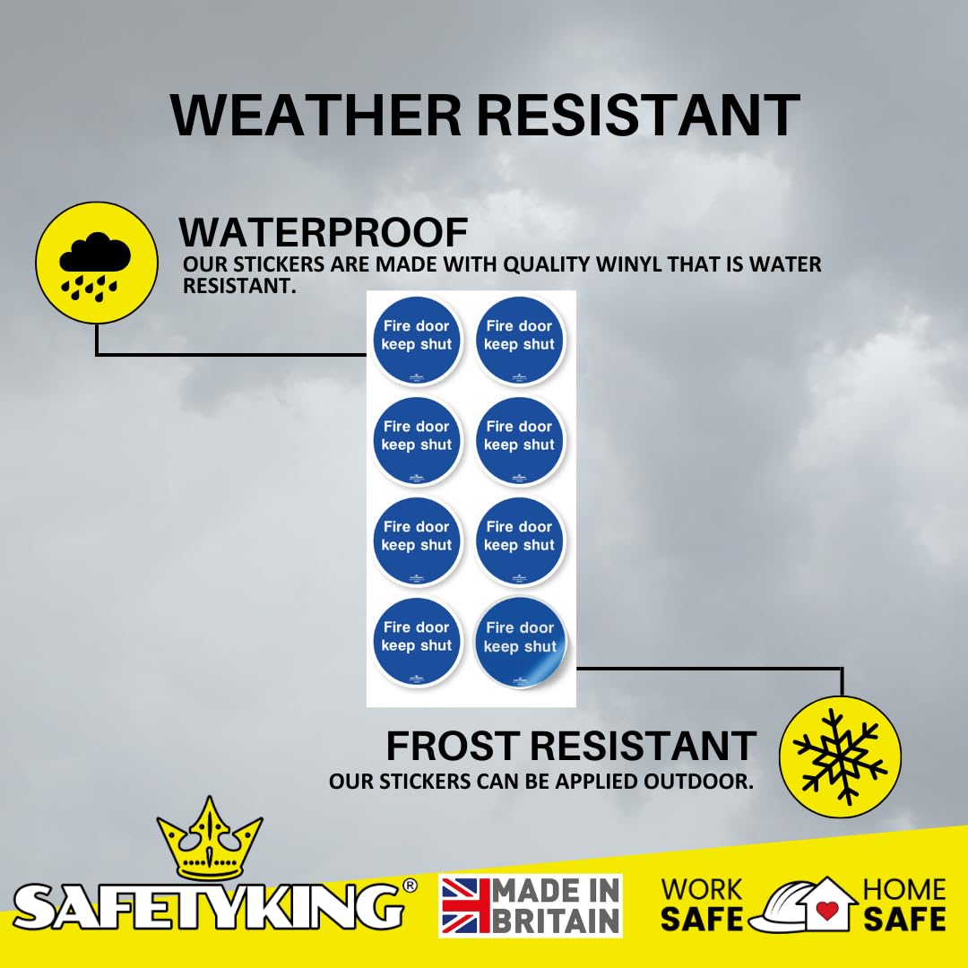 SAFETYKING® 33-Piece Fire Safety Signage Kit | Self-Adhesive Fire Exit Signs & Stickers | 30cm x 10cm | Keep Clear Sign