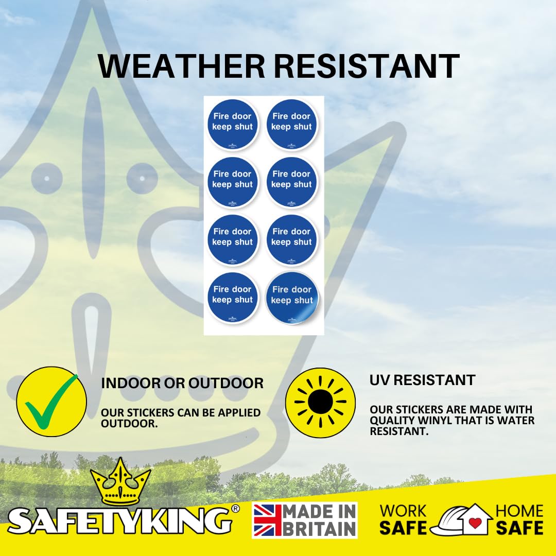 SAFETYKING® 33-Piece Fire Safety Signage Kit | Self-Adhesive Fire Exit Signs & Stickers | 30cm x 10cm | Keep Clear Sign