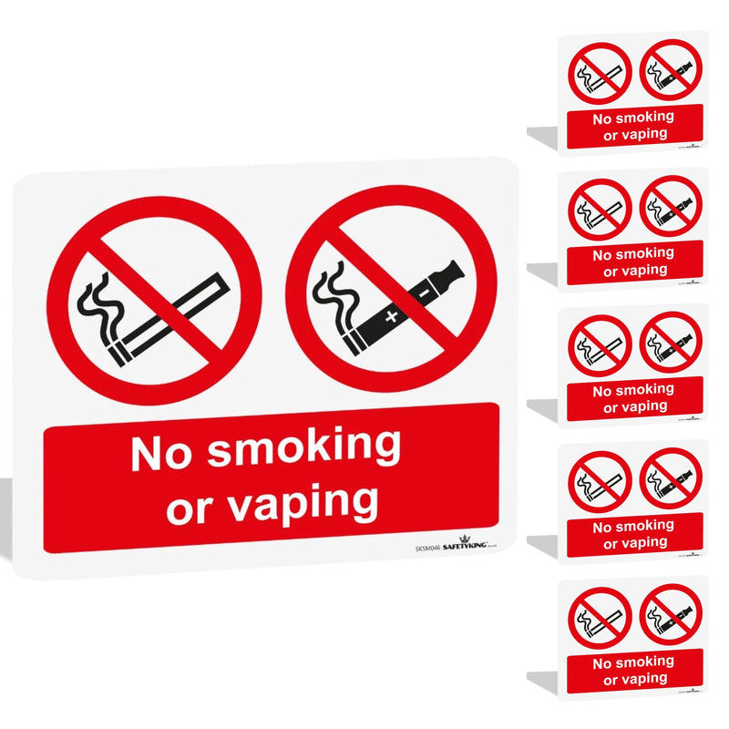 Load image into Gallery viewer, SAFETYKING® 6PCS 180cm x 135cm No Smoking No Vaping Self Adhesive Sticker