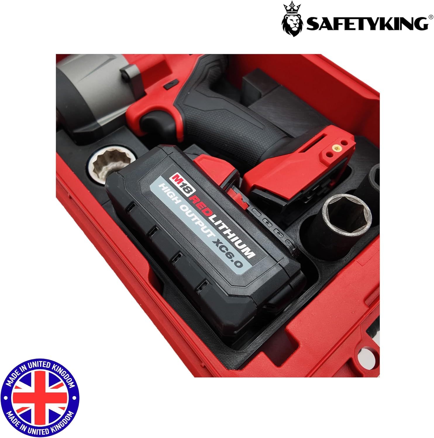 Milwaukee Packout Compatible Liner Organiser for Packout Compact Box (48-22-8435) – Precision Rigid Insert for M18 Fuel High Torque Impact Wrench Organizer (Insert Only, Tools & Box Not Included)