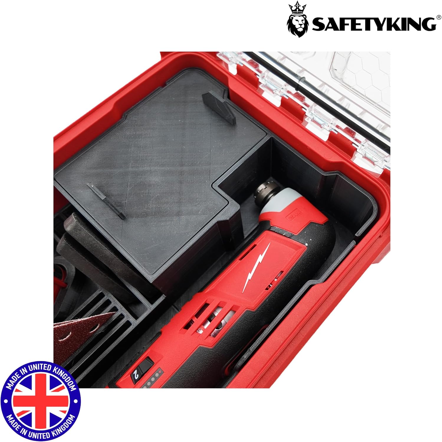 Milwaukee Packout Compatible Liner Organiser for Packout Compact Box (48-22-8435) – Precision Rigid Insert for M12 Multitool Organizer (Insert Only, Tools & Box Not Included)