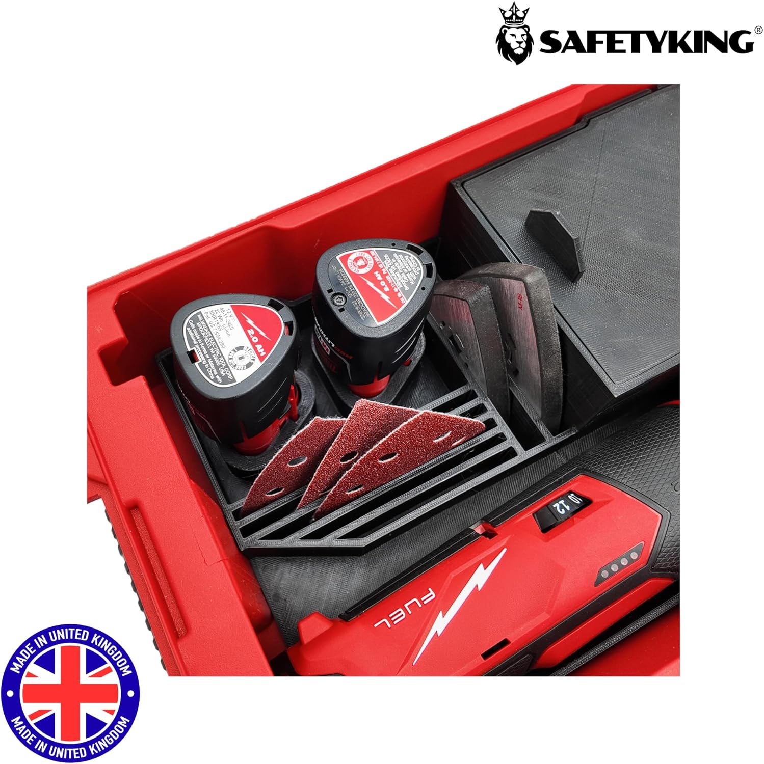 Milwaukee Packout Compatible Liner Organiser for Packout Compact Box (48-22-8435) – Precision Rigid Insert for M12 Multitool Organizer (Insert Only, Tools & Box Not Included)