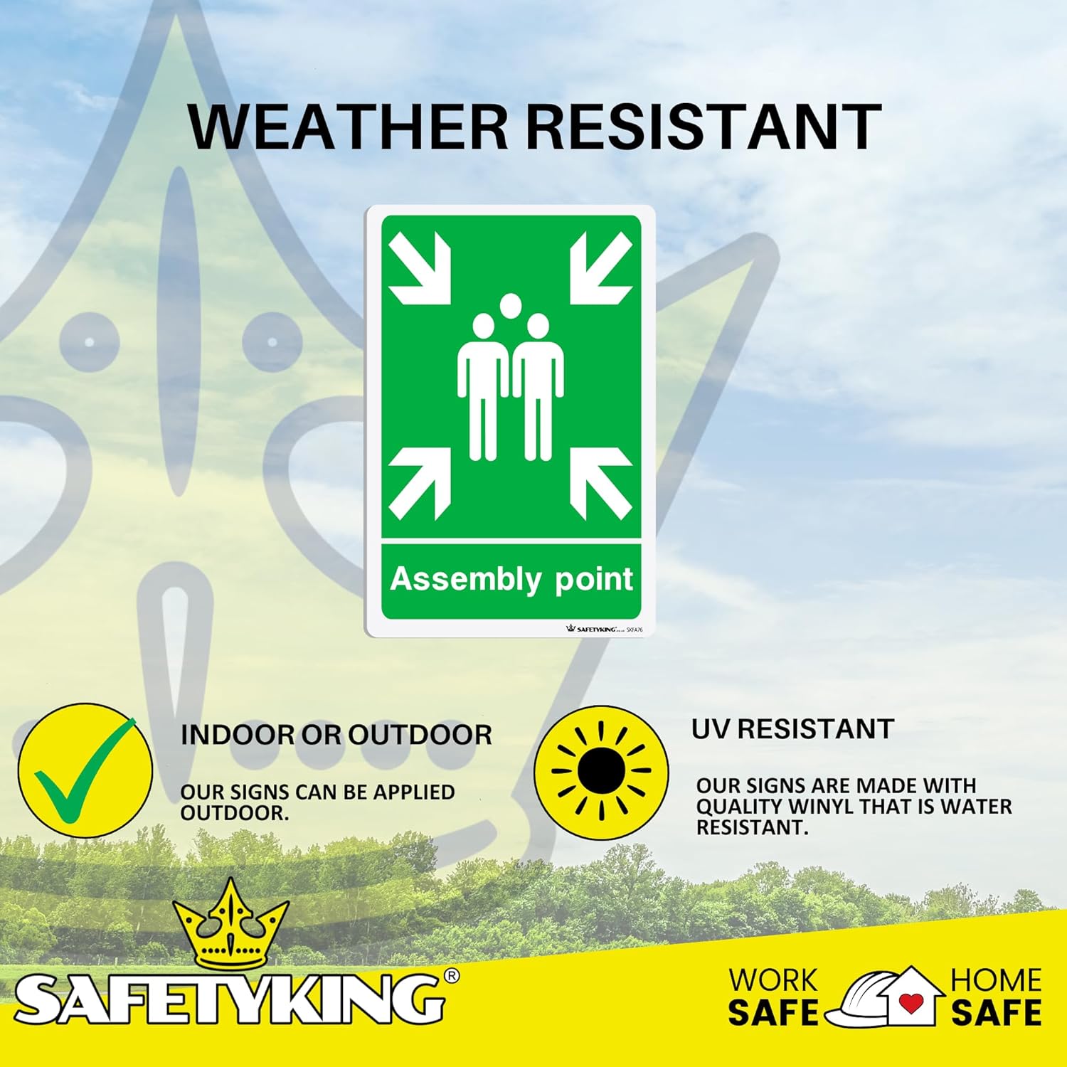 SAFETYKING® 28 Piece Fire Safety Kit | Self Adhesive Stickers | Fire Exit, Keep Clear Signs