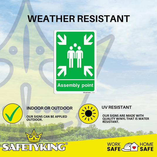 SAFETYKING® 28 Piece Fire Safety Kit | Self Adhesive Stickers | Fire Exit, Keep Clear Signs