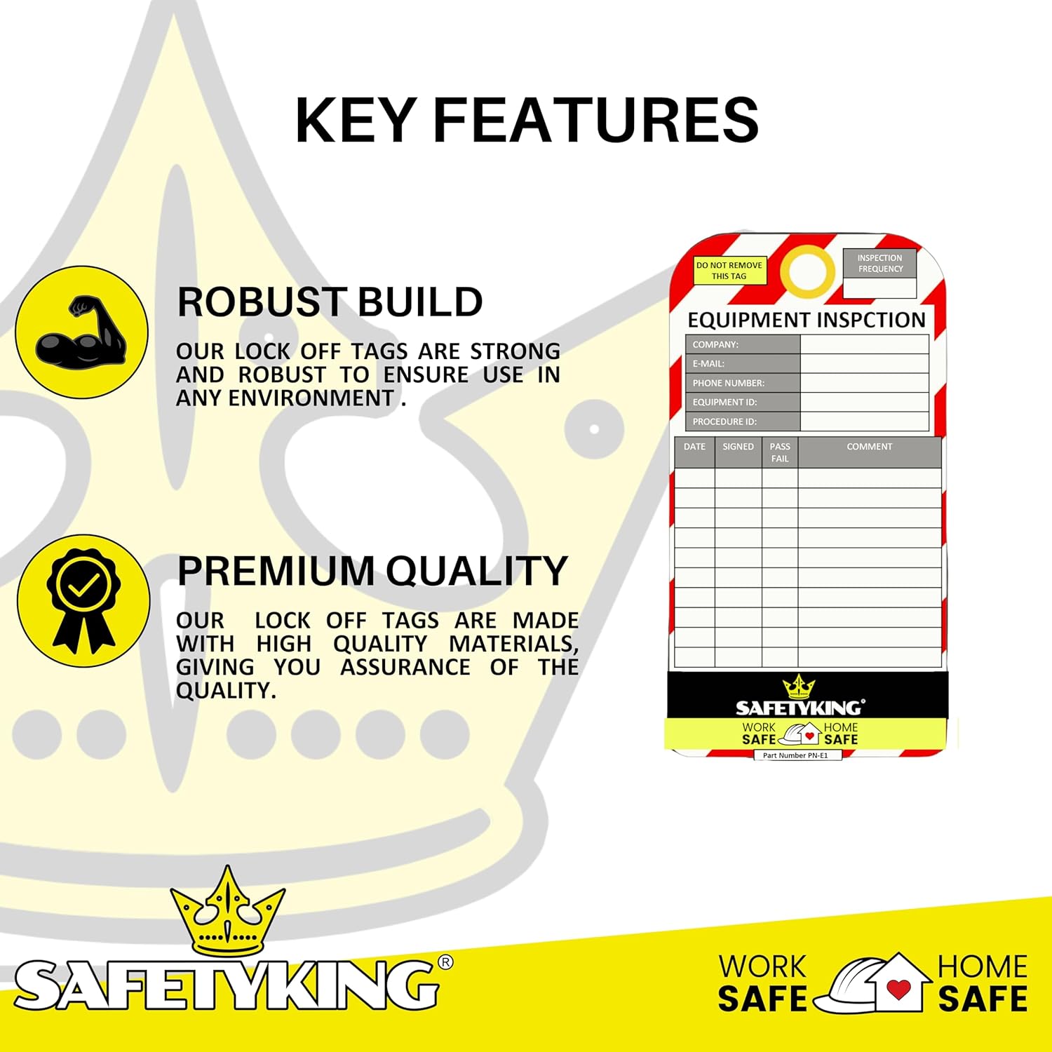 SAFETYKING® Basic Set of 30 Asset Tags - Health & Safety