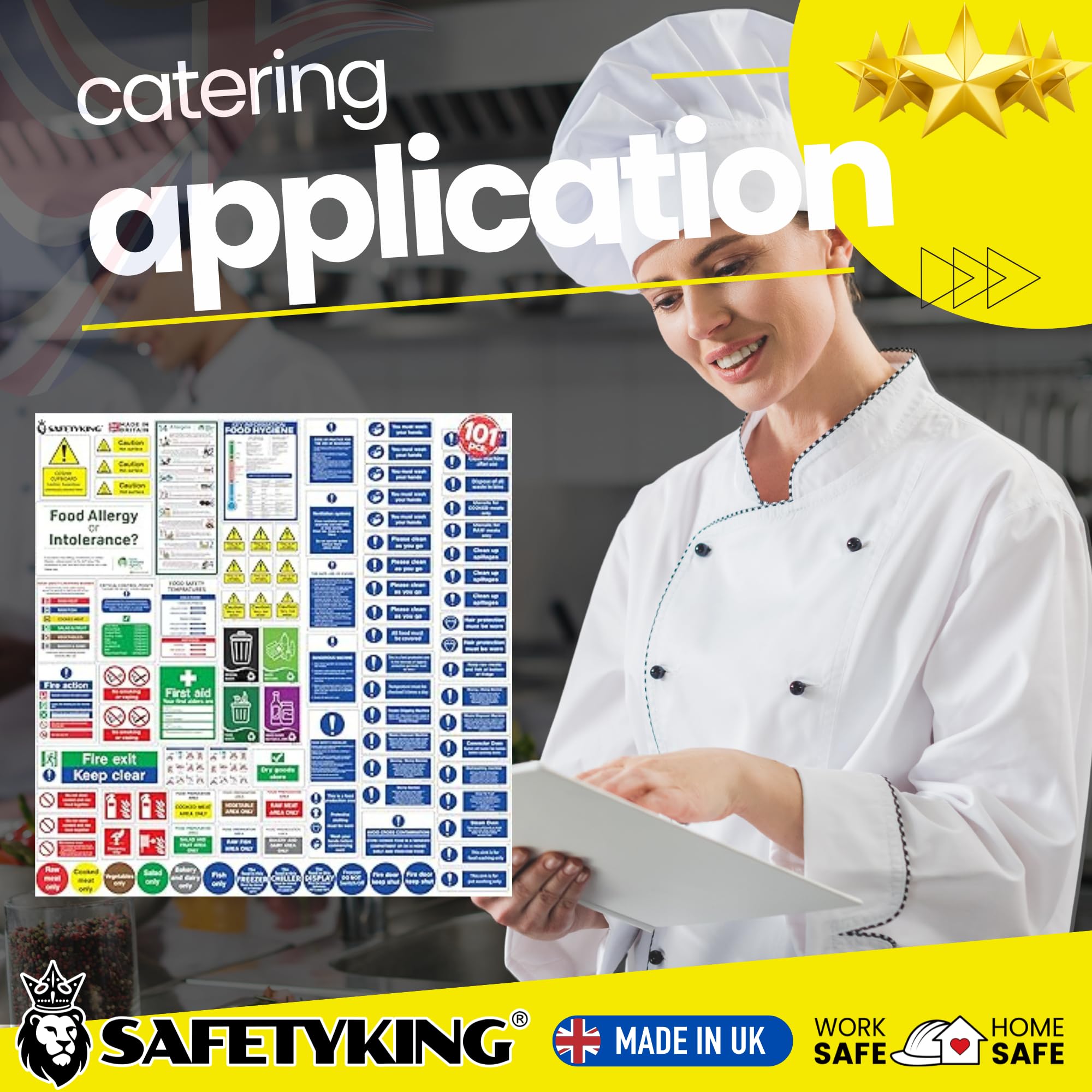 Kitchen Safety Signs (Pack of 101)