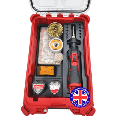 SAFETYKING® M12 Soldering Iron Liner Compatible With Milwaukee Packout Compact Box (48-22-8435) Precision Rigid Insert for Organizer (Insert Only, Tools & Box Not Included)
