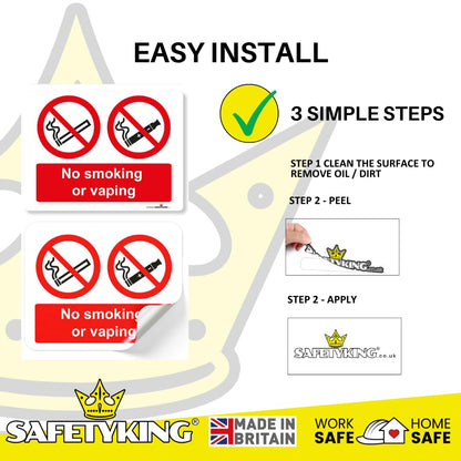 SAFETYKING® 33-Piece Fire Safety Signage Kit | Self-Adhesive Fire Exit Signs & Stickers | 30cm x 10cm | Keep Clear Sign