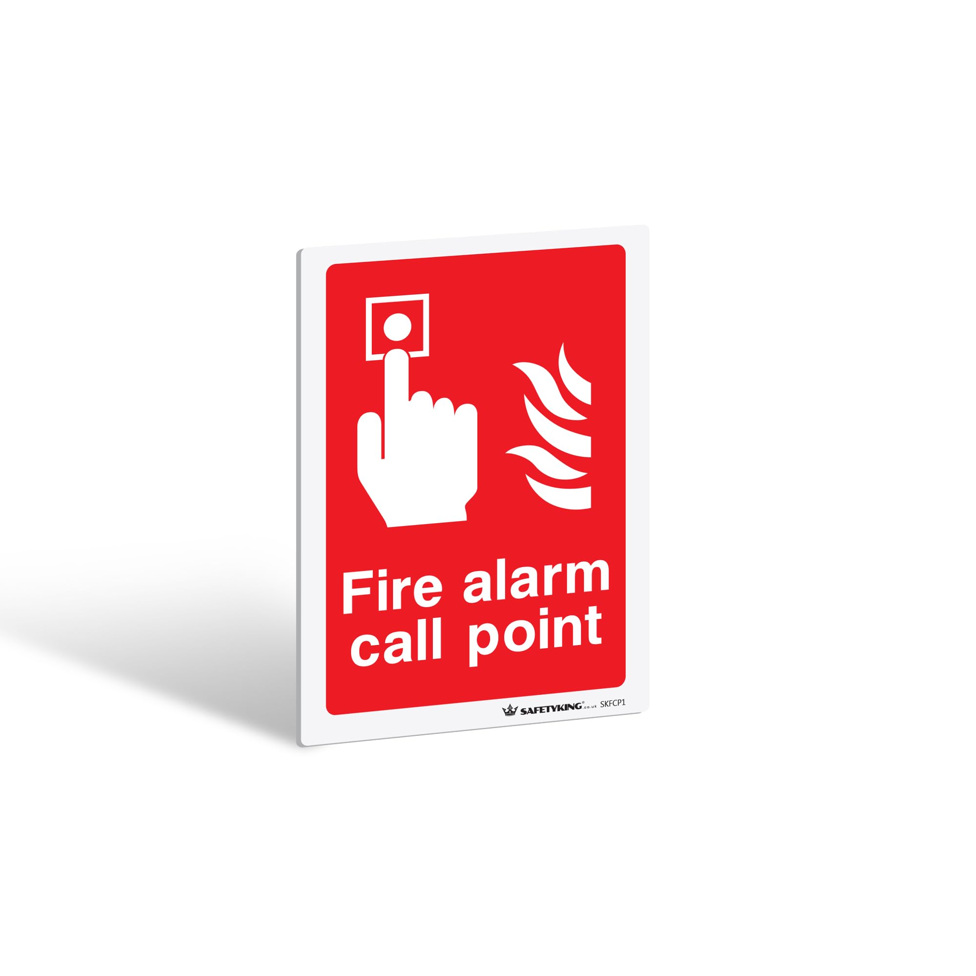 SAFETYKING® 5 pcs Fire Alarm Call Point Sticker - L 15cm x W 10cm | Fire Alarm Call Point Notice | Fire Call Point Sign | Fire Call PointStickers | Fire Stickers | Fire Safety Signs