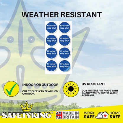 SAFETYKING® 33-Piece Fire Safety Signage Kit | Self-Adhesive Fire Exit Signs & Stickers | 30cm x 10cm | Keep Clear Sign