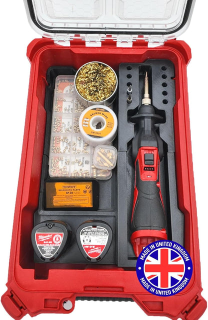 Milwaukee Packout Compatible Liner Organiser for Packout Compact Box (48-22-8435) – Precision Rigid Insert for M12 Soldering Iron Organizer (Insert Only, Tools & Box Not Included)