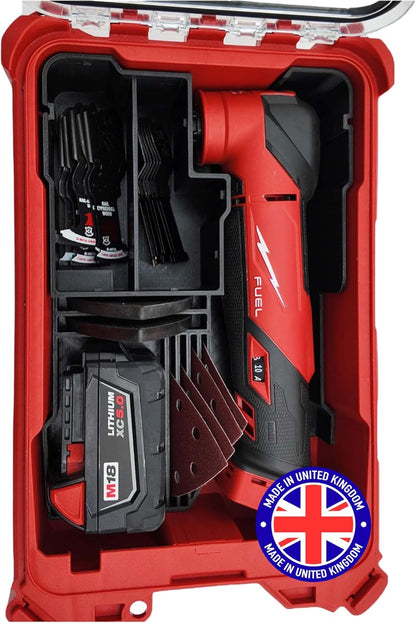 Milwaukee Packout Compatible Liner Organiser for Packout Compact Box (48-22-8435) – Precision Rigid Insert for M18 Multitool Organizer (Insert Only, Tools & Box Not Included)