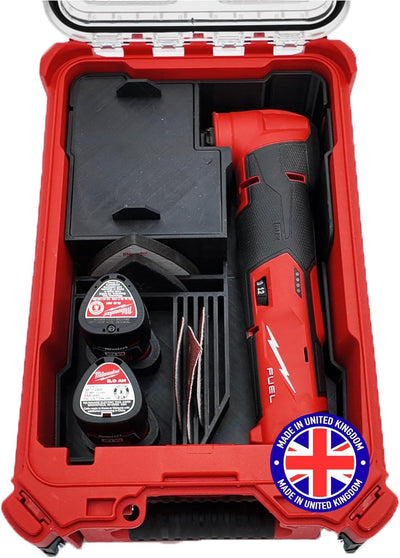 Milwaukee Packout Compatible Liner Organiser for Packout Compact Box (48-22-8435) – Precision Rigid Insert for M12 Multitool Organizer (Insert Only, Tools & Box Not Included)