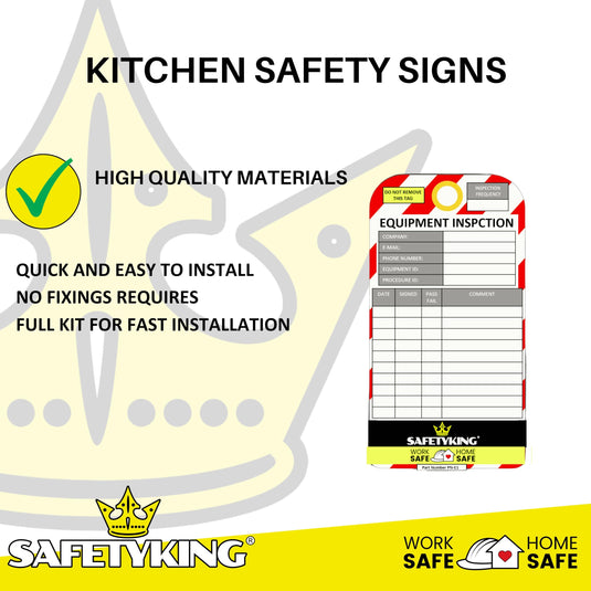 SAFETYKING® Equipment Inspection Tags 30 Tags | Robust Equipment Inspection Tag | Asset Inspection Tags | Asset Tags Record | Health and Safety Record Tags | Equipment Tags | Maintenance Tags