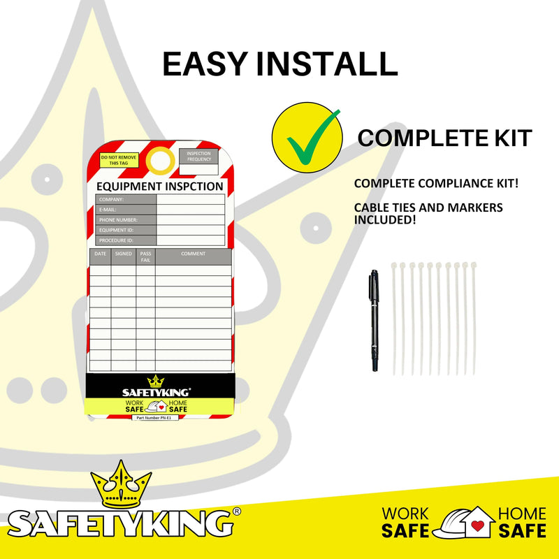 Load image into Gallery viewer, SAFETYKING® Equipment Inspection Tags 30 Tags | Robust Equipment Inspection Tag | Asset Inspection Tags | Asset Tags Record | Health and Safety Record Tags | Equipment Tags | Maintenance Tags
