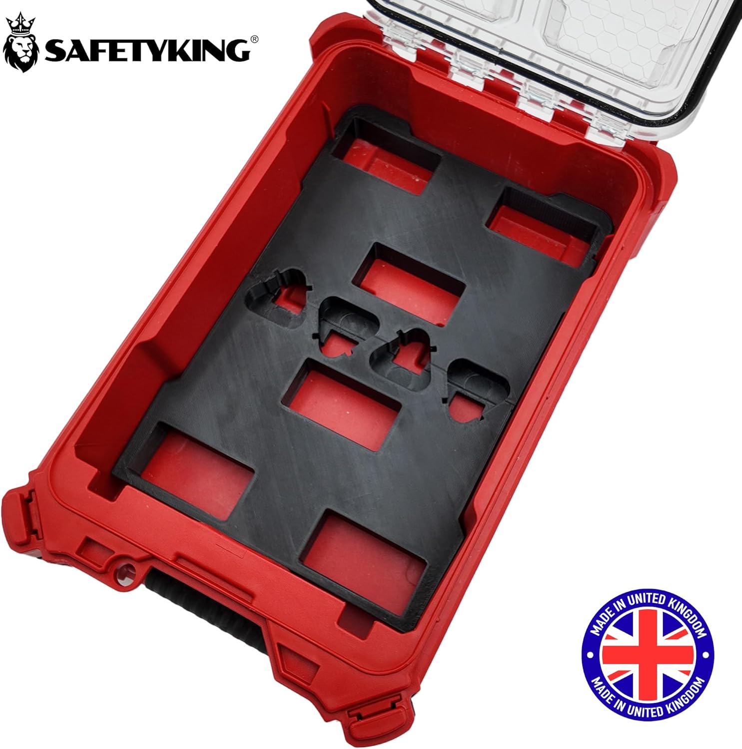 Milwaukee Packout Compatible Liner Organiser for Packout Compact Box (48-22-8435) – Precision Rigid Insert for M12 Mixed Battery Organizer (Insert Only, Tools & Box Not Included)