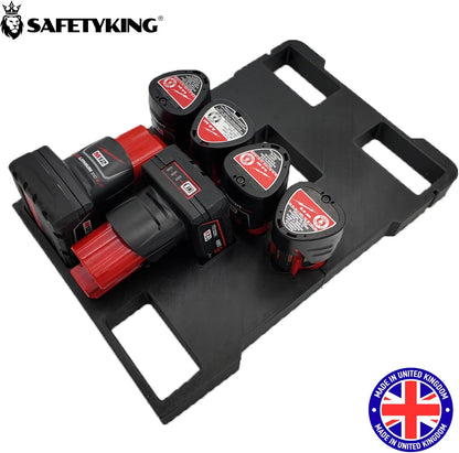 Milwaukee Packout Compatible Liner Organiser for Packout Compact Box (48-22-8435) – Precision Rigid Insert for M12 Mixed Battery Organizer (Insert Only, Tools & Box Not Included)