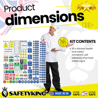 Kitchen Safety Signs (Pack of 101)