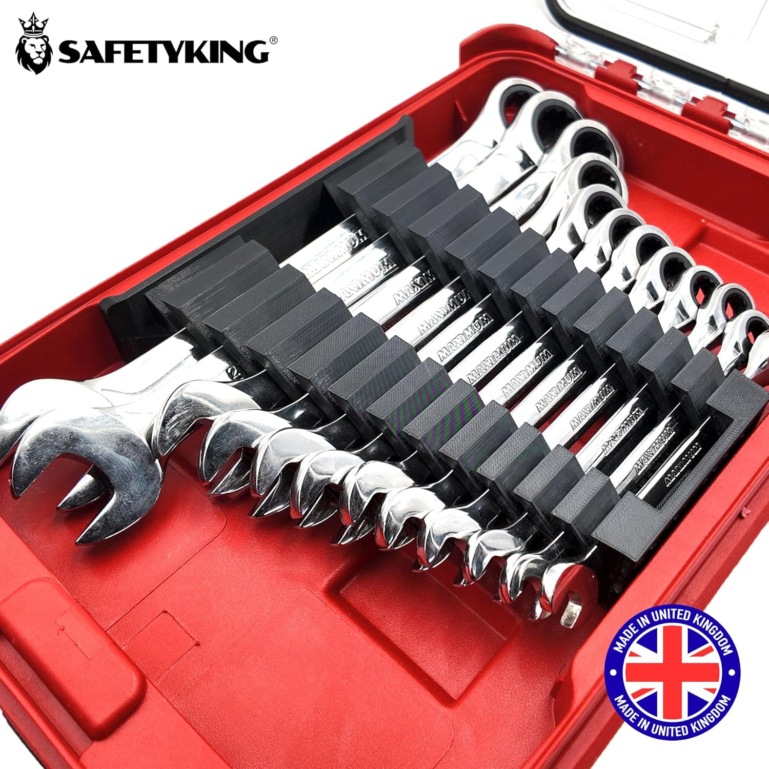 Milwaukee Packout Compatible Liner Organiser for Packout Compact Box (48-22-8435) – Precision Rigid Insert for Wrench/Spanner Organizer (Insert Only, Tools & Box Not Included)