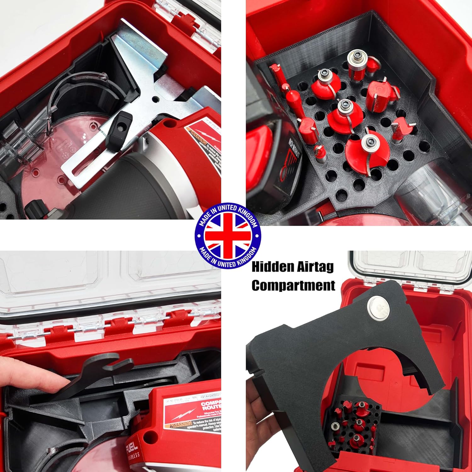 Milwaukee Packout Compatible Liner Organiser for Packout Compact Box (48-22-8435) – Precision Rigid Insert for M18 FUEL 2732-20 Compact Router & Accessories (Insert Only, Tools & Box Not Included)