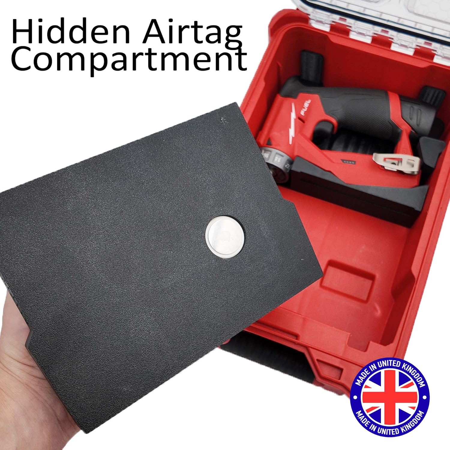 Milwaukee Packout Compatible Liner Organiser for Packout Compact Box (48-22-8435) – Precision Rigid Insert for M12 FUEL Installation Drill & Accessories (Insert Only, Tools & Box Not Included) UK Made