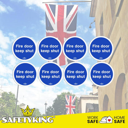 SAFETYKING® 28 Piece Fire Safety Kit | Self Adhesive Stickers | Fire Exit, Keep Clear Signs