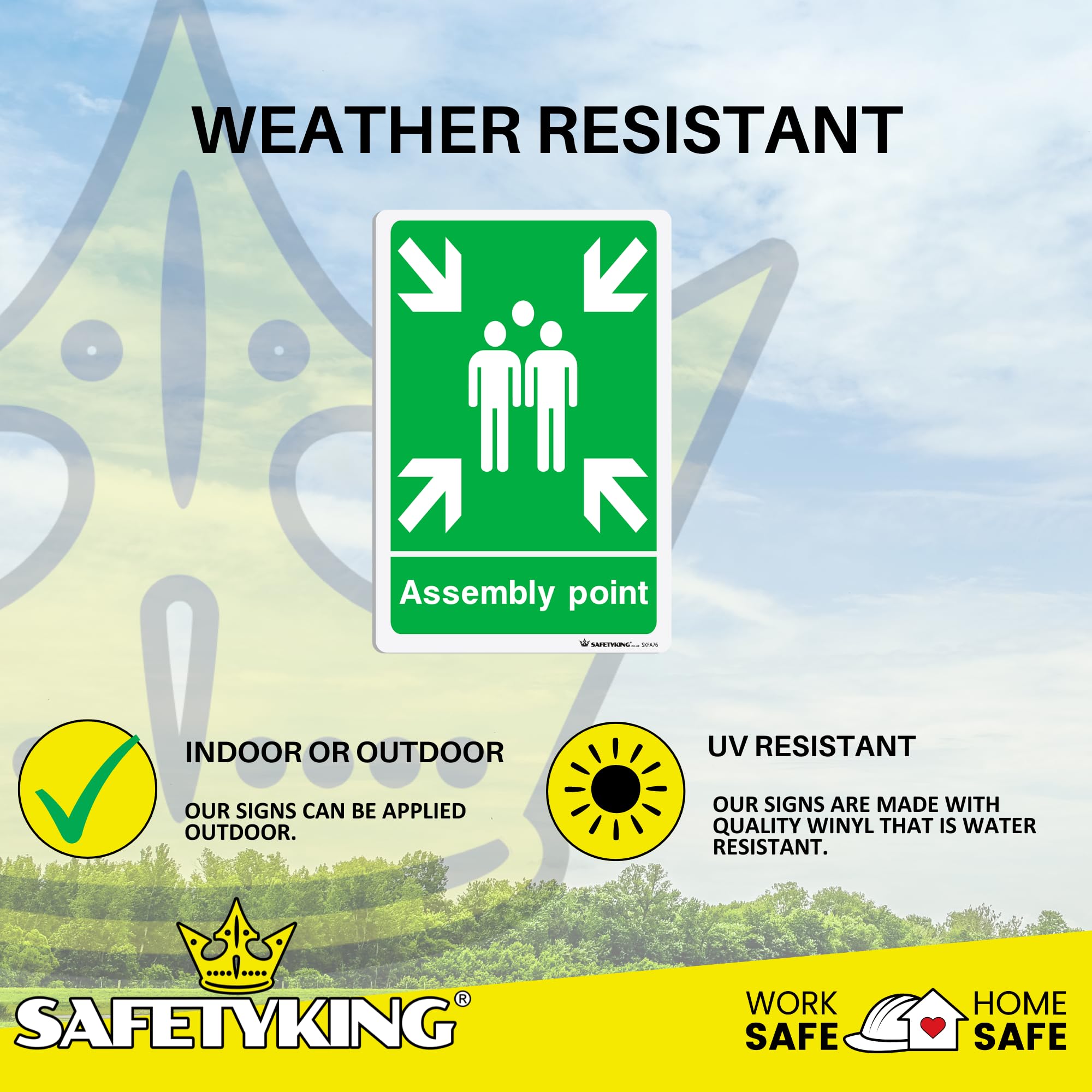 SAFETYKING® 28 Piece Fire Safety Kit | Self Adhesive Stickers | Fire Exit, Keep Clear Signs