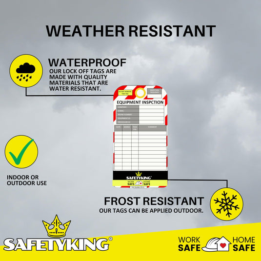 SAFETYKING® Equipment Inspection Tags 30 Tags | Robust Equipment Inspection Tag | Asset Inspection Tags | Asset Tags Record | Health and Safety Record Tags | Equipment Tags | Maintenance Tags