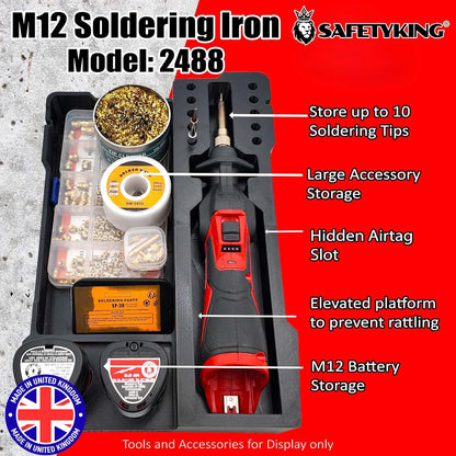 Milwaukee Packout Compatible Liner Organiser for Packout Compact Box (48-22-8435) – Precision Rigid Insert for M12 Soldering Iron Organizer (Insert Only, Tools & Box Not Included)