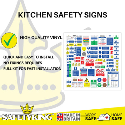Kitchen Safety Signs (Pack of 101)