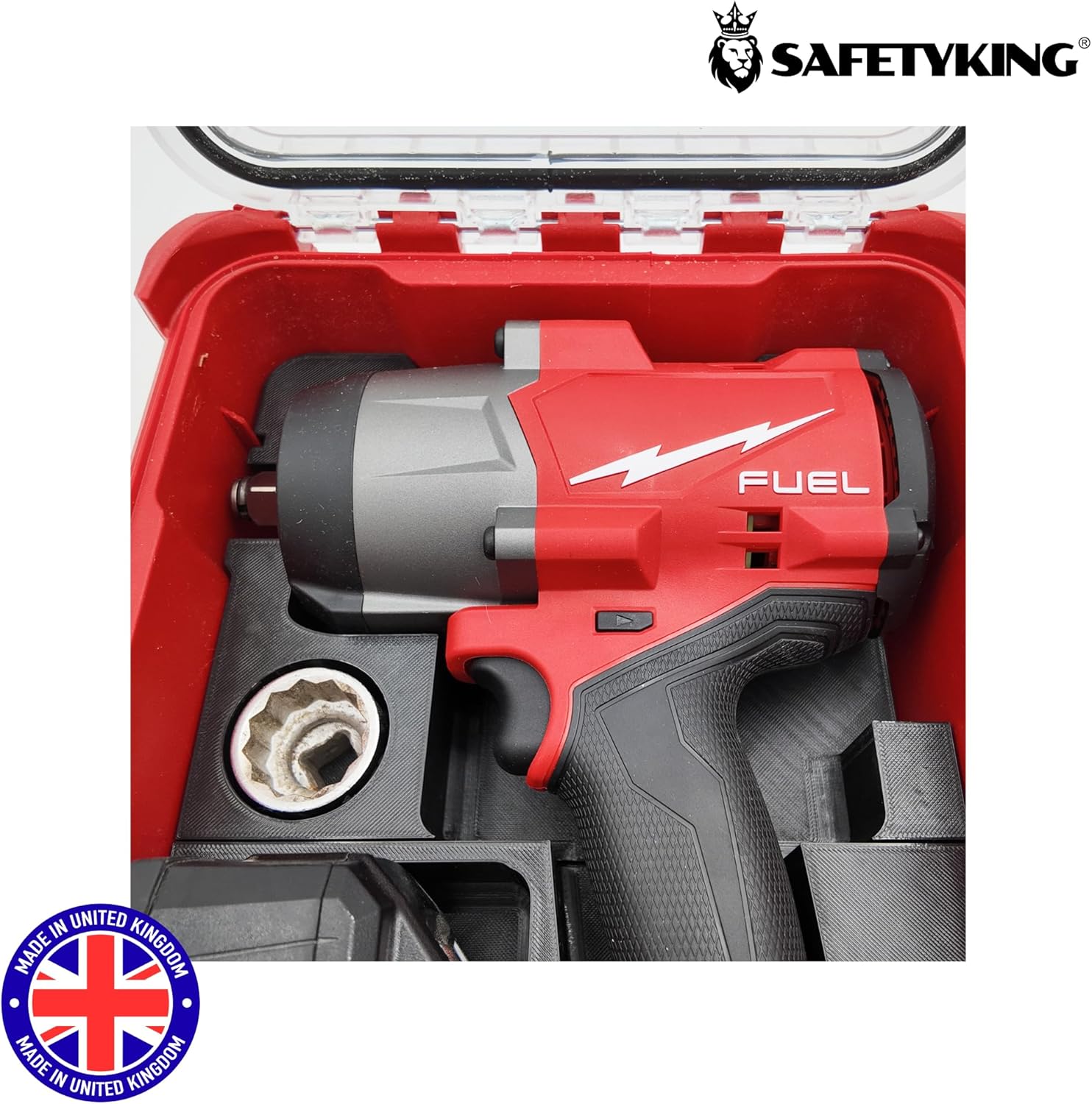 Milwaukee Packout Compatible Liner Organiser for Packout Compact Box (48-22-8435) – Precision Rigid Insert for M18 Fuel High Torque Impact Wrench Organizer (Insert Only, Tools & Box Not Included)