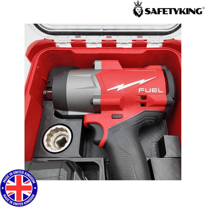 Milwaukee Packout Compatible Liner Organiser for Packout Compact Box (48-22-8435) – Precision Rigid Insert for M18 Fuel High Torque Impact Wrench Organizer (Insert Only, Tools & Box Not Included)