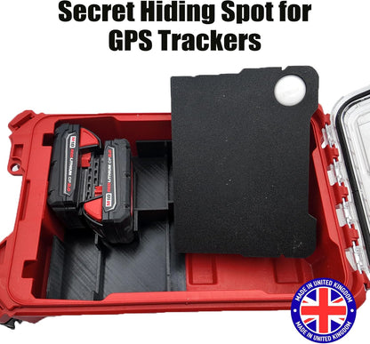 Milwaukee Packout Compatible Liner Organiser for Packout Compact Box (48-22-8435) – Precision Rigid Insert for M18 Drill Driver Organizer (Insert Only, Tools & Box Not Included)