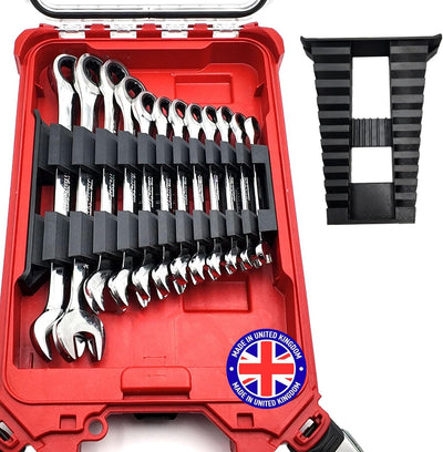 Milwaukee Packout Compatible Liner Organiser for Packout Compact Box (48-22-8435) – Precision Rigid Insert for Wrench/Spanner Organizer (Insert Only, Tools & Box Not Included)