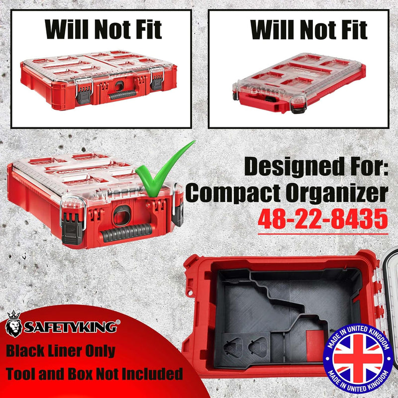 Load image into Gallery viewer, Milwaukee Packout Compatible Liner Organiser for Packout Compact Box (48-22-8435) – Precision Rigid Insert for M12 FUEL Drill Driver Organizer (Insert Only, Tools &amp; Box Not Included)
