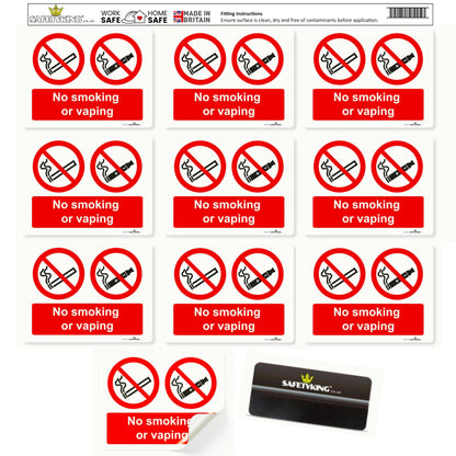 SAFETYKING® 13PCS 180cm x 135cm No Smoking No Vaping Sticker