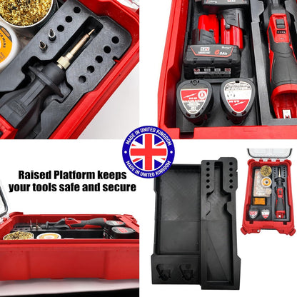 Milwaukee Packout Compatible Liner Organiser for Packout Compact Box (48-22-8435) – Precision Rigid Insert for M12 Soldering Iron Organizer (Insert Only, Tools & Box Not Included)