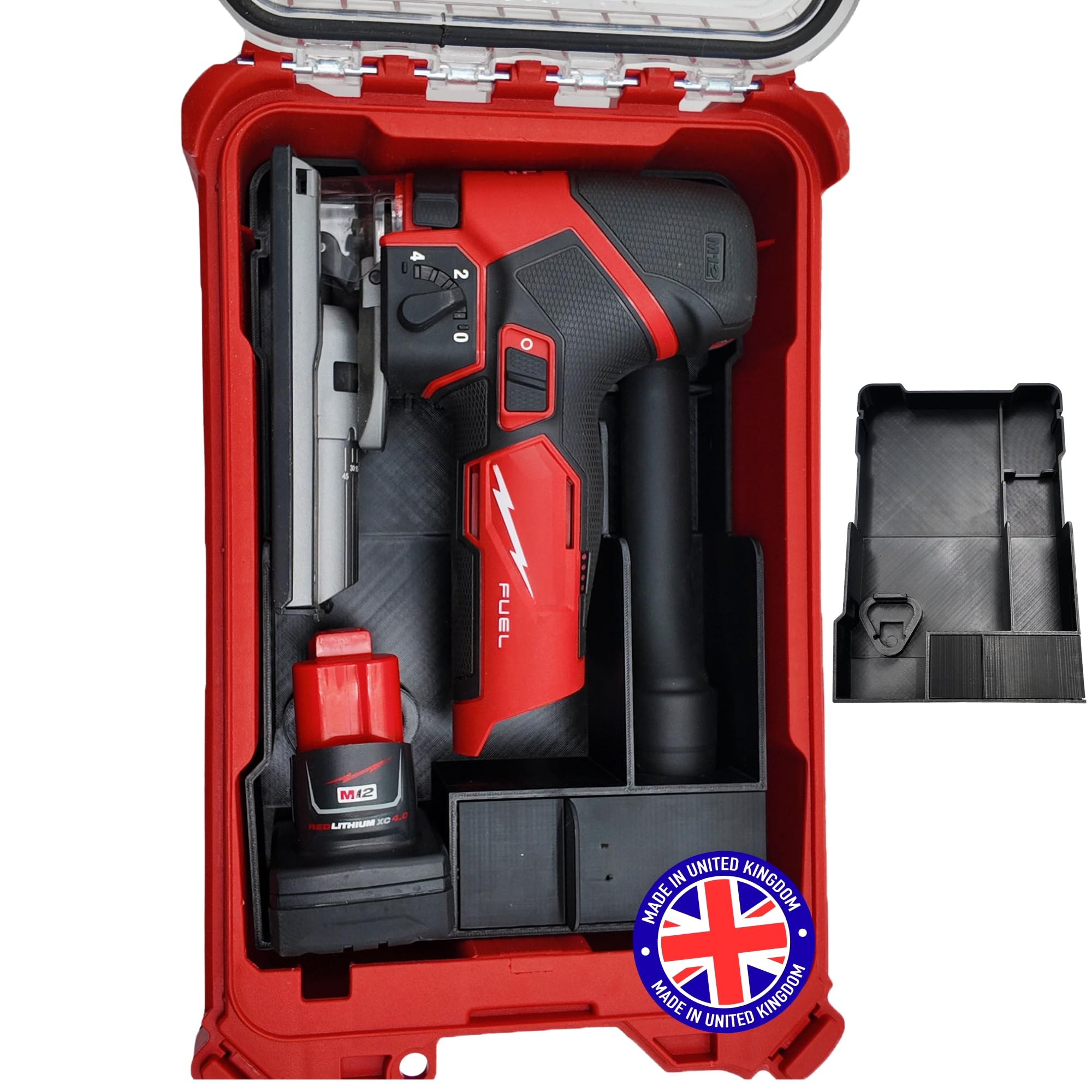 Milwaukee Packout Compatible Liner Organiser for Packout Compact Box (48-22-8435) – Precision Rigid Insert for Packout Wall M18 Organizer (Insert Only, Tools & Box Not Included)