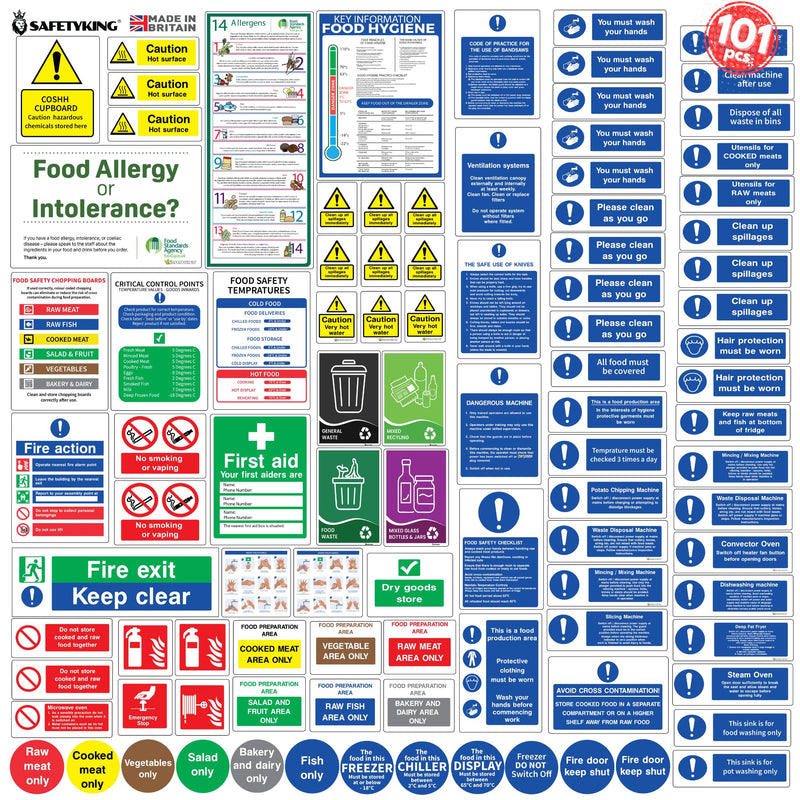 Load image into Gallery viewer, Kitchen Safety Signs (Pack of 101)
