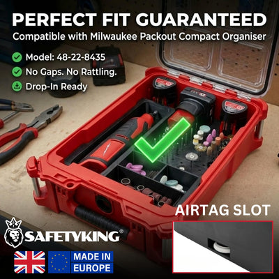 Milwaukee Packout Compatible Liner Organiser for Packout Compact Box (48-22-8435) – Precision Rigid Insert for M12 Hackzall Organizer (Insert Only, Tools & Box Not Included)