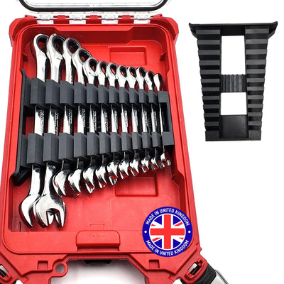 Milwaukee Packout Compatible Liner Organiser for Packout Compact Box (48-22-8435) – Precision Rigid Insert for Wrench/Spanner Organizer (Insert Only, Tools & Box Not Included)